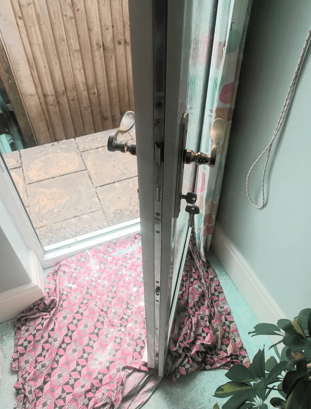 A brand new uPVC door