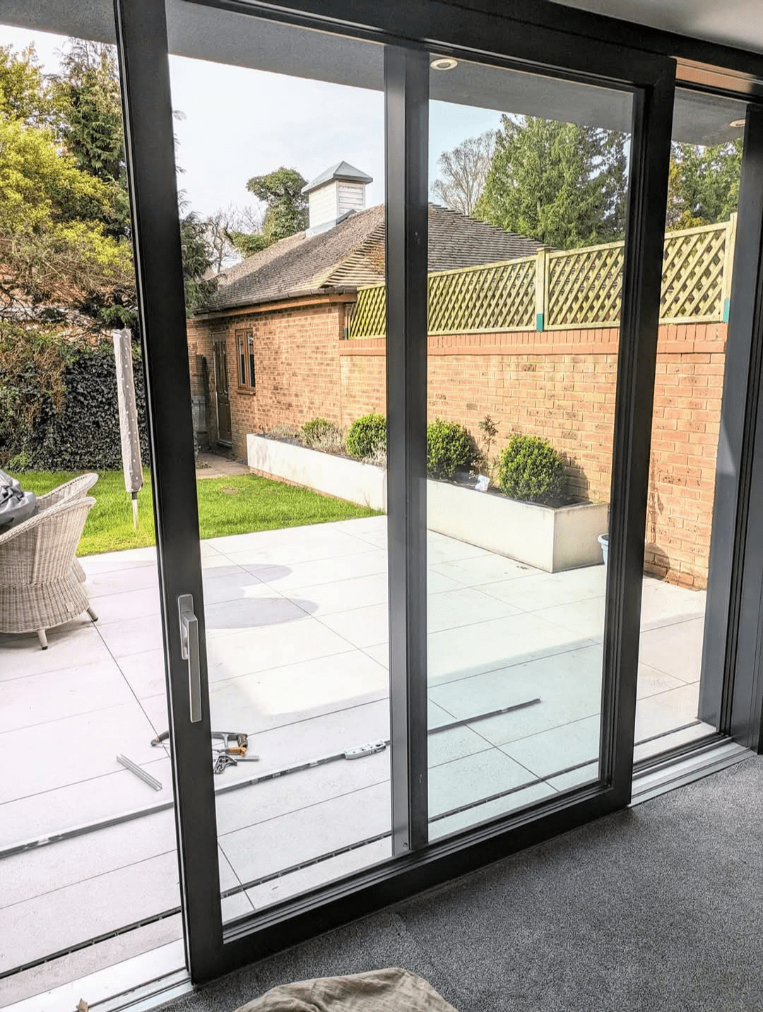 A newly installed glazing repair in Bristol